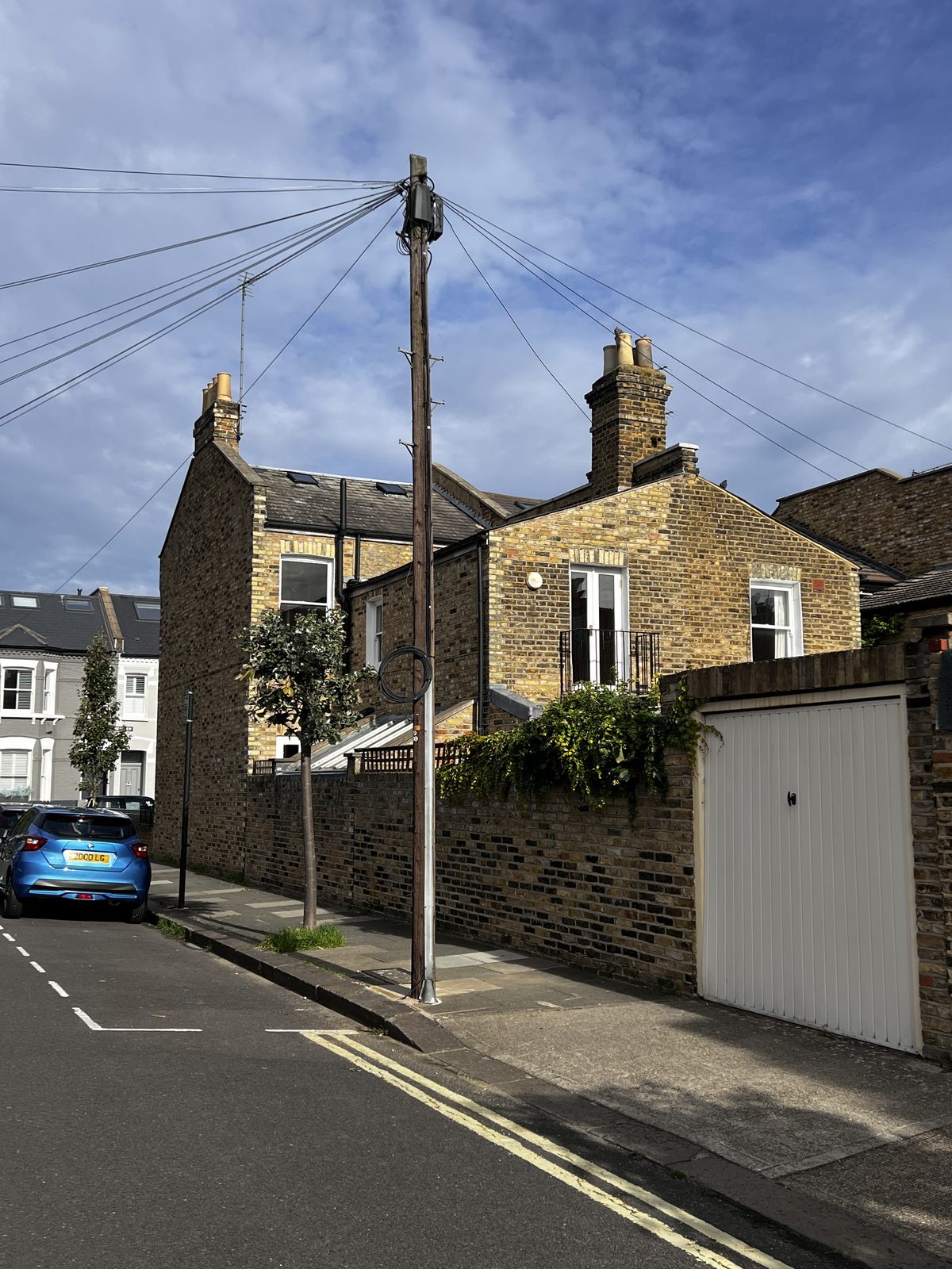 Original front elevation before exterior and roof-level work on Campana Road, Fulham