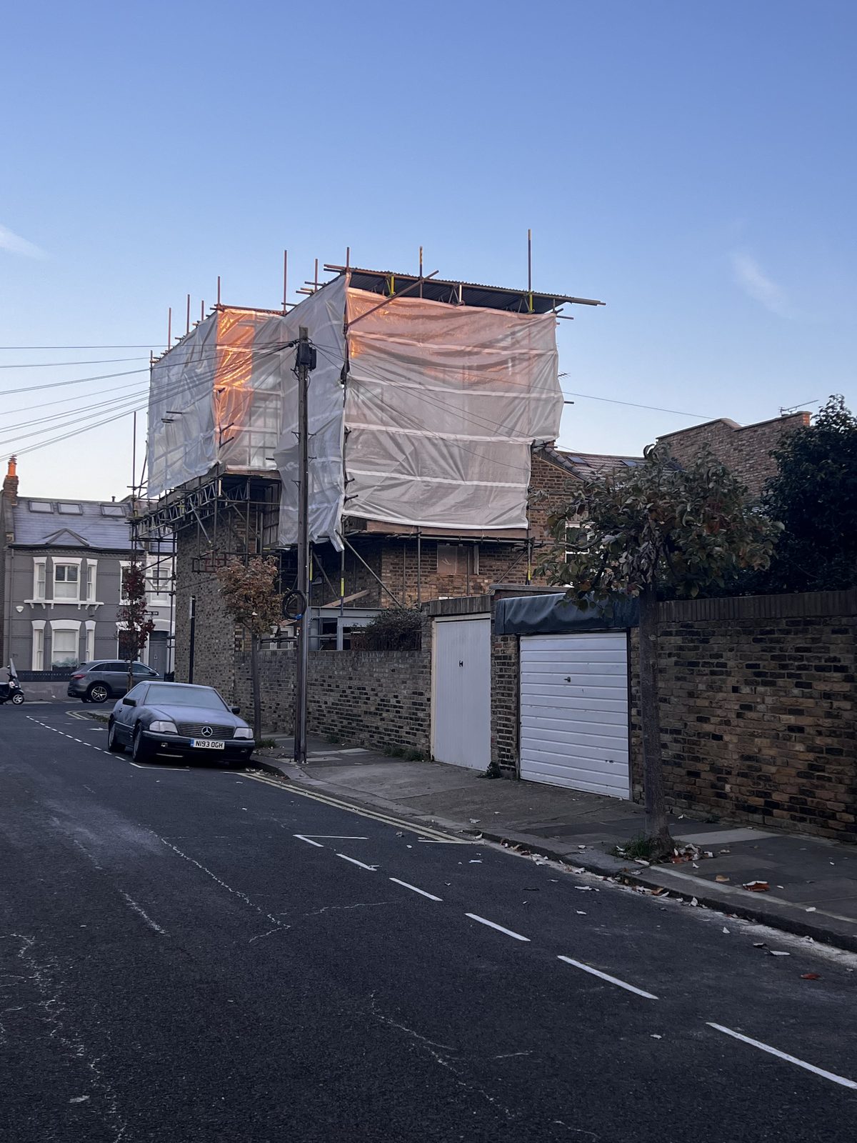 Completed rear elevation after roof-level and external work on Campana Road, Fulham